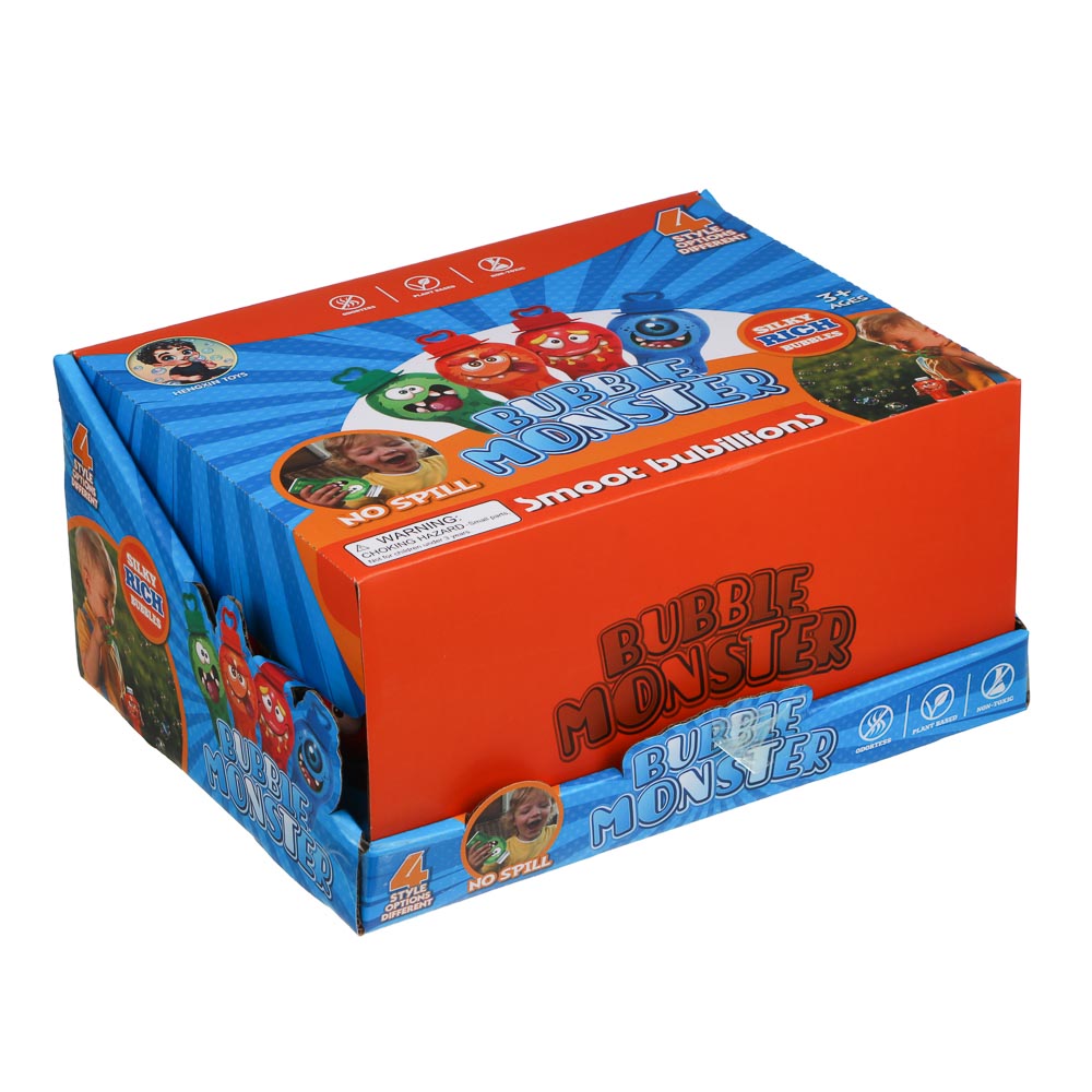 Мыльные пузыри непроливайка, "Монстрики", PET, PP, TPR, мыл. раствор 30мл, арт.№ 460-048