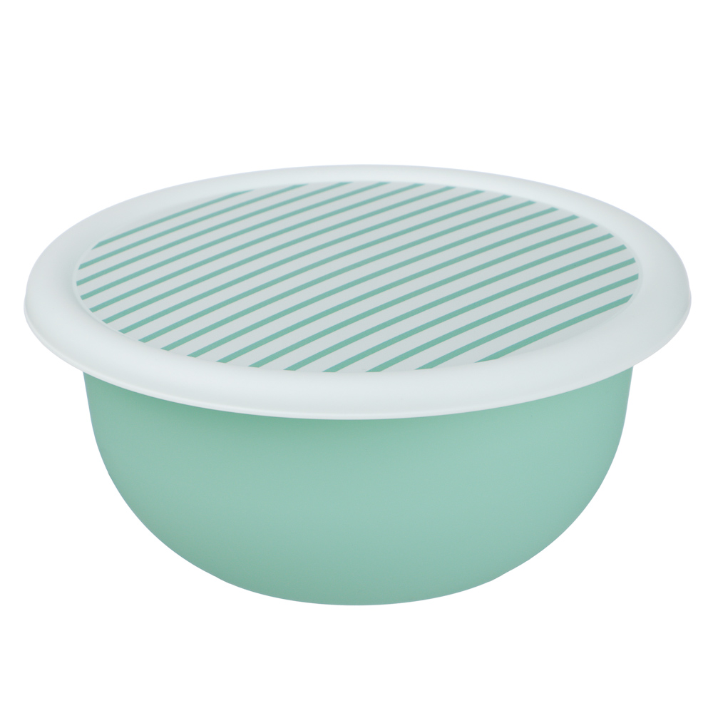 Черри Миска с крышкой 1,2л, пластик, 2 цвета, арт.№ 861-604