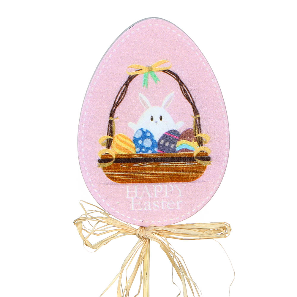 Декор Пасхальный, топпер, в виде яиц, МДФ, 26 см, 12 видов, арт.№ 535-054