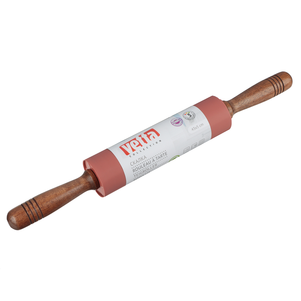 VETTA Скалка силиконовая 43х5см, 3 цвета, арт.№ 891-071