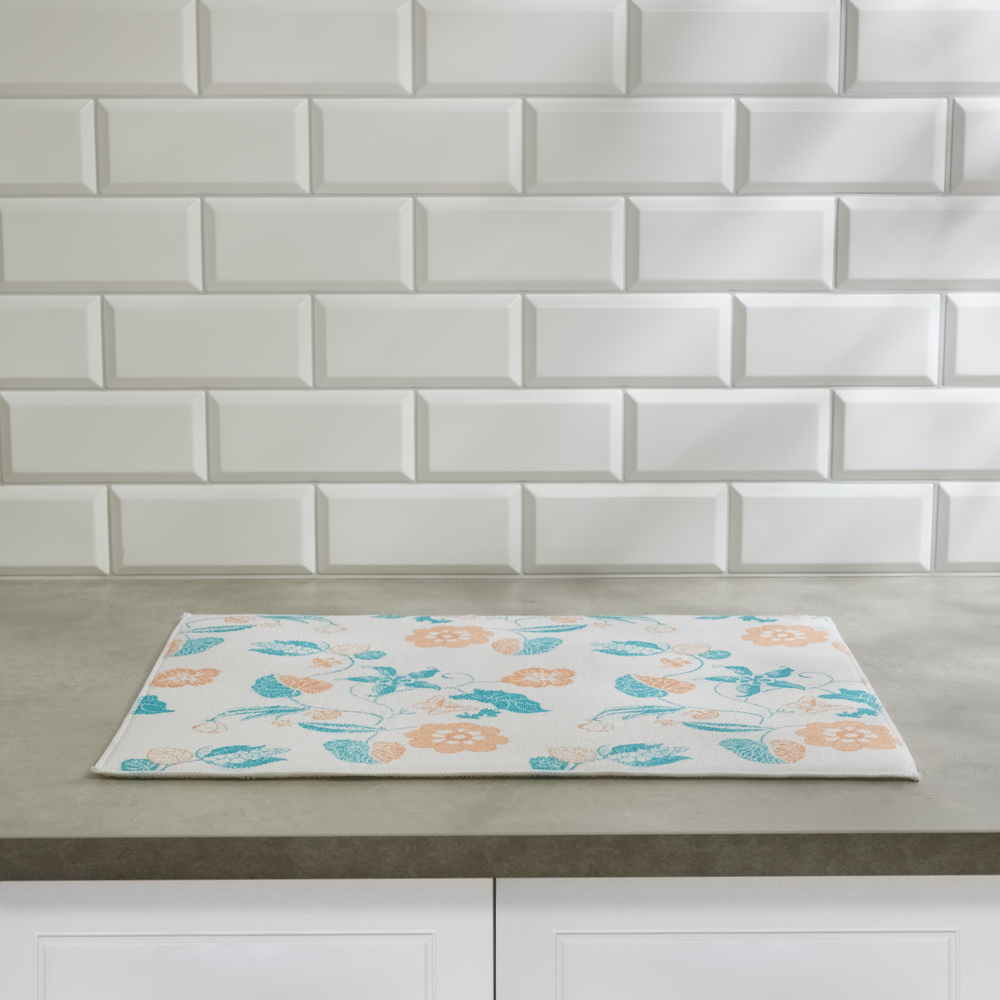 VETTA Салфетка для сушки посуды из микрофибры, "Цветы", 38x50см, 300г/кв.м, 1 дизайн, арт.№ 485-158