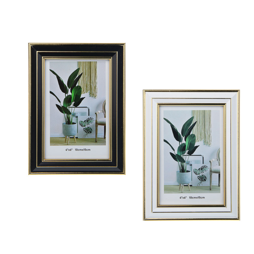 Фоторамка, 10x15 см, пластик, 2 цвета, арт.2, арт.№ 520-931