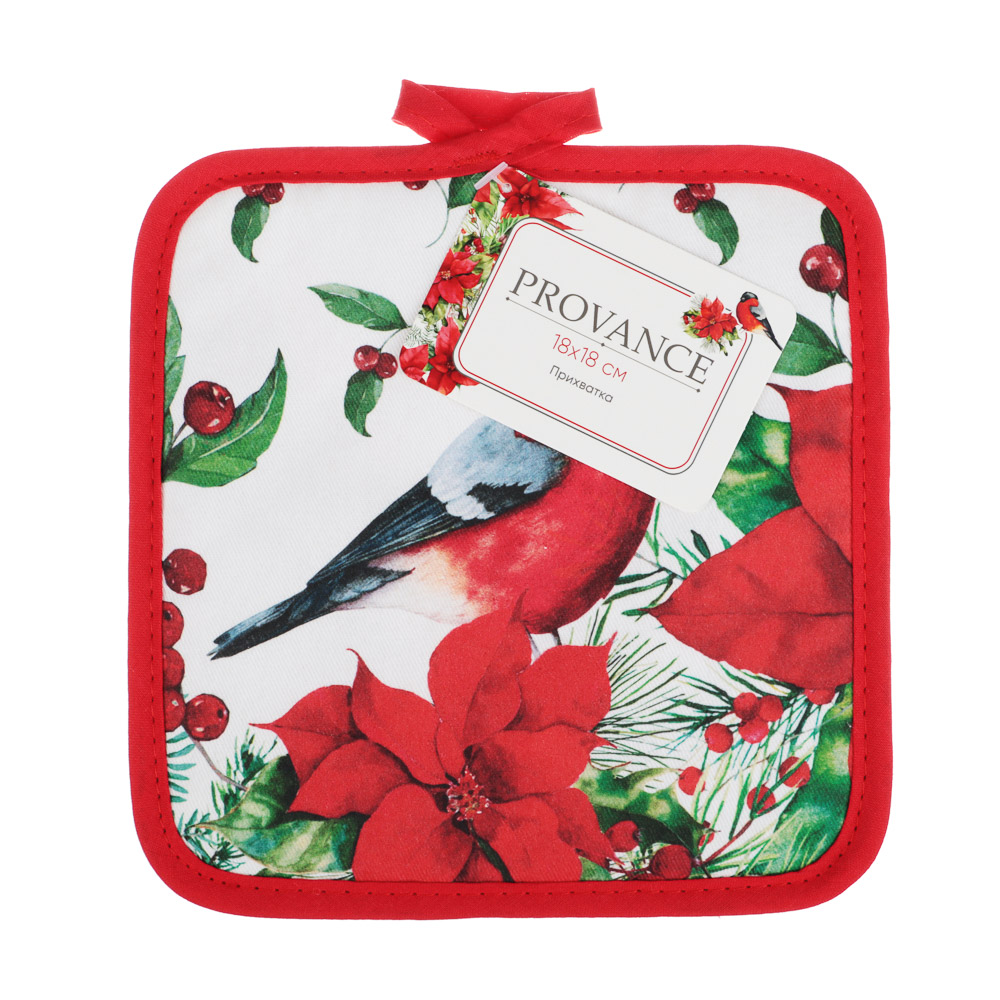 PROVANCE Винтер Прихватка, 100% хлопок, 18х18см, красный, арт.№ 492-168