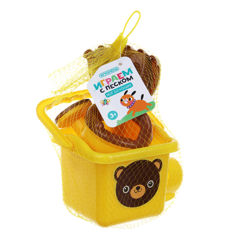 ИГРОЛЕНД Набор садовых инструментов "Играем с песком" 5 предметов, PP, 14х11,5х20см, 2 дизайна, арт.№ 187-021