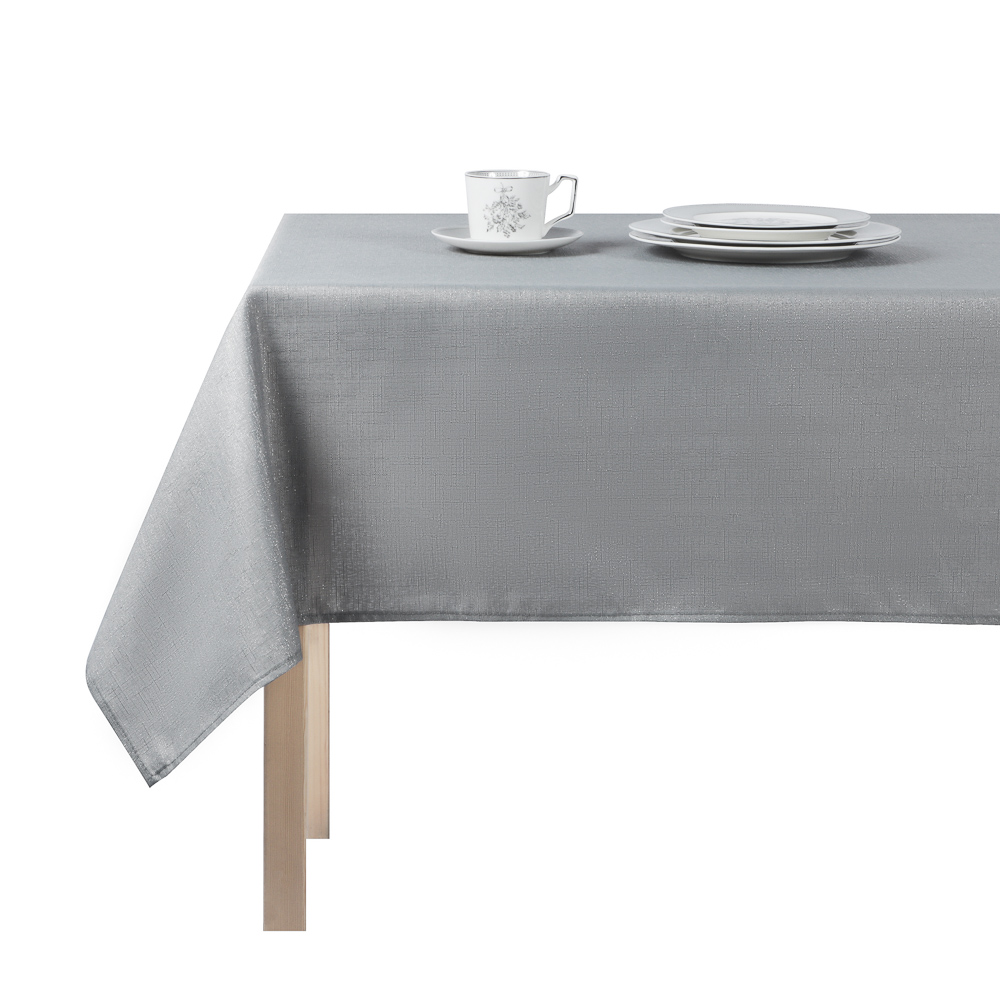 PROVANCE Сильвер Скатерть текстильная с водоотталкив.пропиткой, 140x230см, 85% полиэстер 15% люрекс, арт.№ 492-119