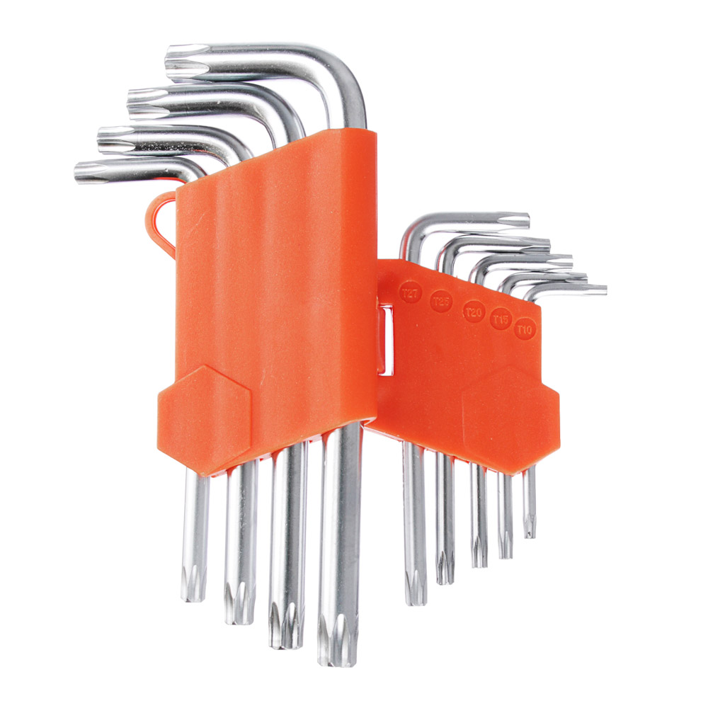 ЕРМАК Набор ключей TORX-профиль 9 пр., T10 - T50, длина 95 - 220мм, арт.№ 657-188