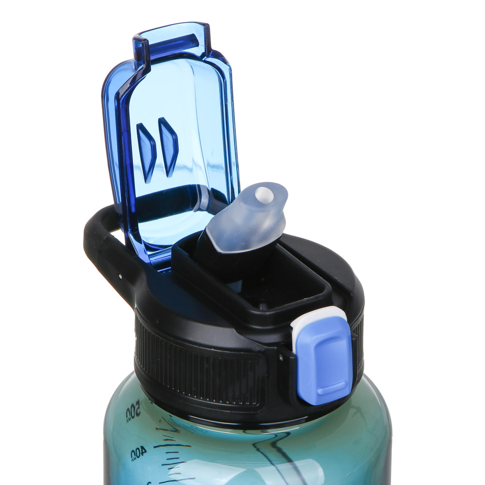 SILAPRO Max Бутылка для воды, 16х9см, 630мл, синий, PC, PP, ABS, силикон, арт.№ 088-119