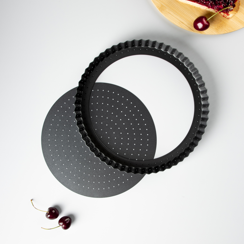 VETTA Форма для выпечки перфорированная 24x2,5см, съемное дно, угл.сталь, антипригарное покрытие, арт.№ 849-003