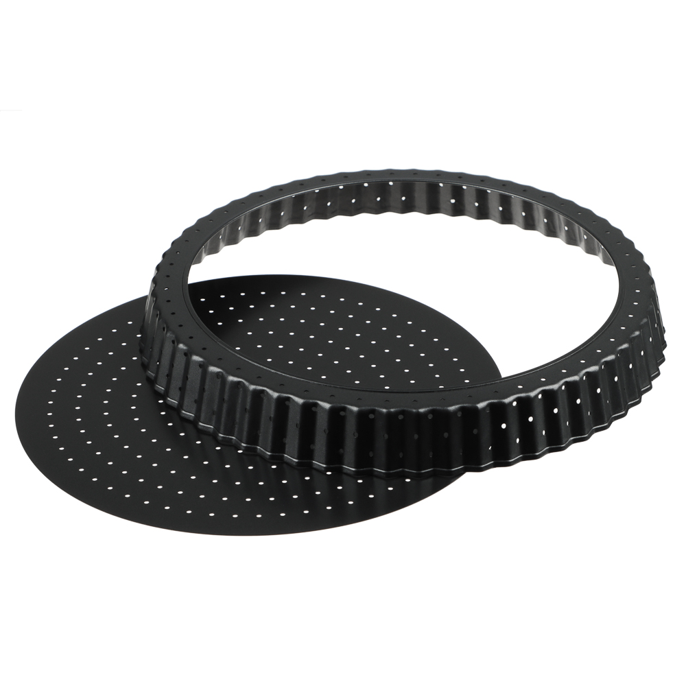 VETTA Форма для выпечки перфорированная 24x2,5см, съемное дно, угл.сталь, антипригарное покрытие, арт.№ 849-003