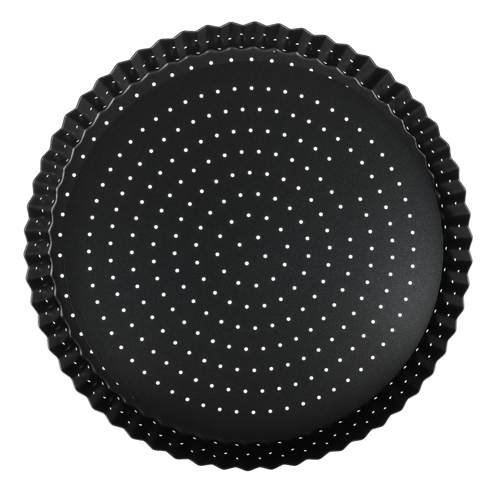 VETTA Форма для выпечки перфорированная 24x2,5см, съемное дно, угл.сталь, антипригарное покрытие, арт.№ 849-003