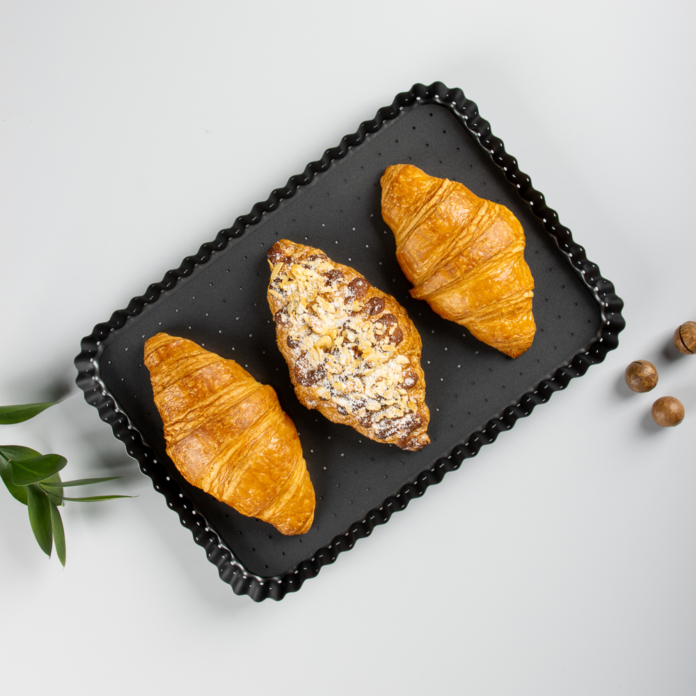 VETTA Форма для выпечки перфорированная 31x21х3см, съемное дно, угл.сталь, антипригарное покрытие, арт.№ 849-004