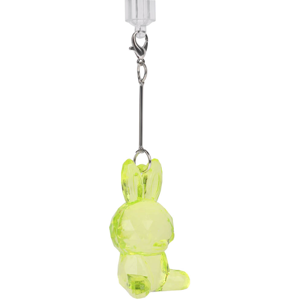 Ручка гелевая синяя, с подвеской - брелоком в форме прозрачного зайца, 4 цвета, арт.№ 591-221