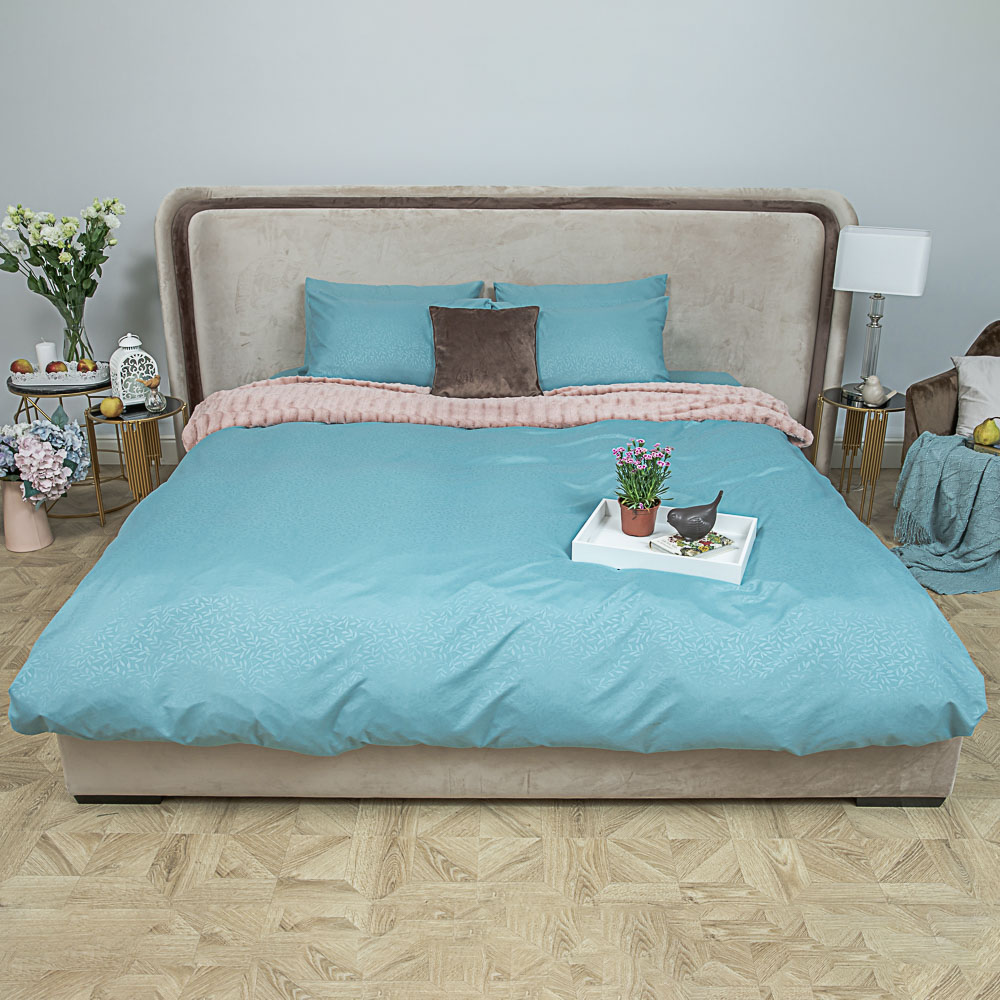 PROVANCE Мятный Латте Комплект постельного белья 4пр евро, жаккард, полисатин, 85гр/м, ПЭ, 3 цвета, арт.№ 488-034