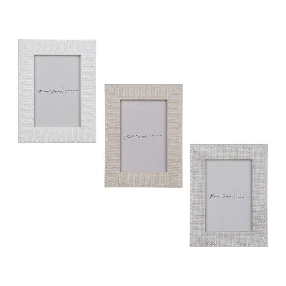 Фоторамка, 10х15 см, полистирол, 3 дизайна, арт.3-17, арт.№ 520-872
