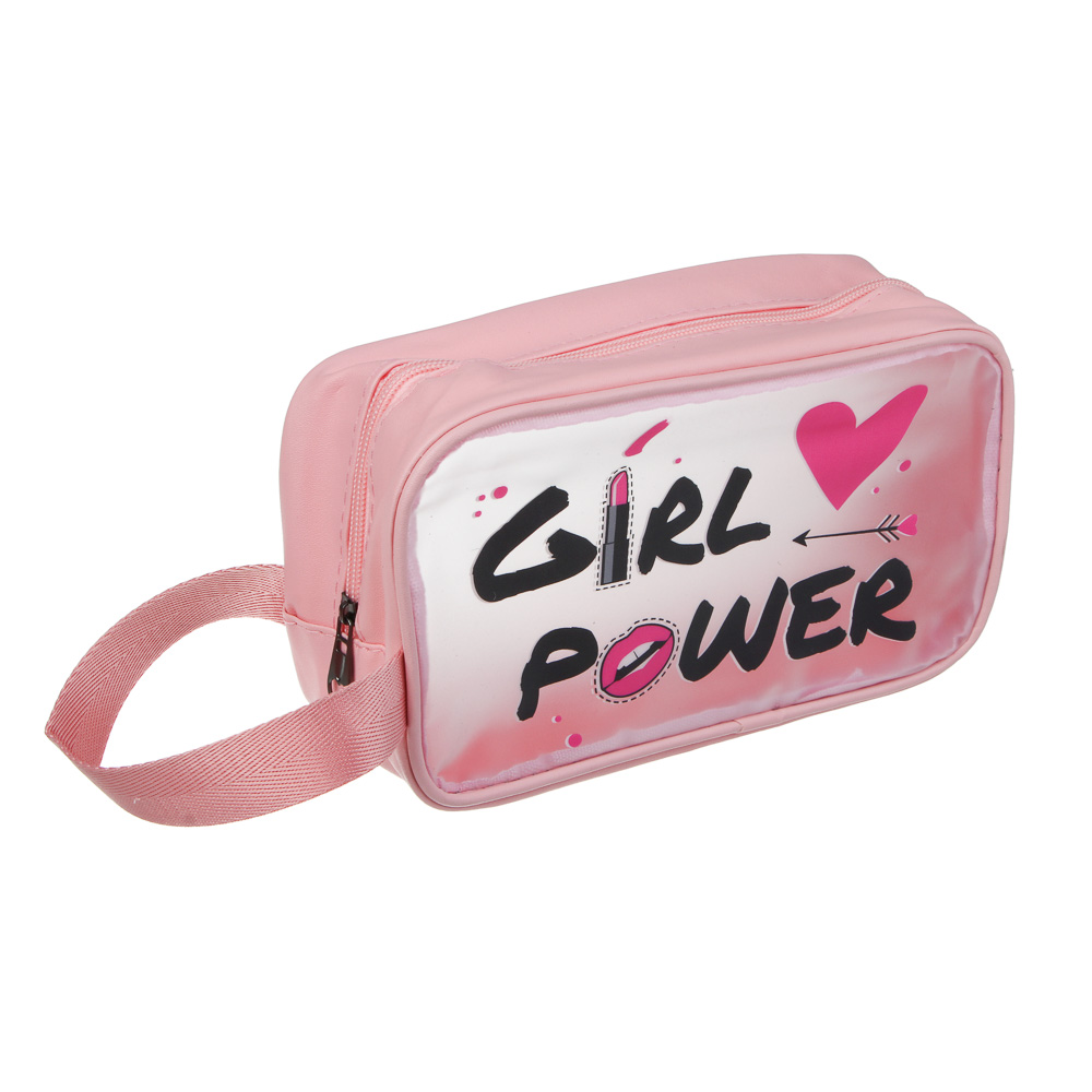 Косметичка банная с боковой ручкой тм ЮL Girl Power, ПУ, ПВХ, 21,5х12,5х8, 3 цвета, арт.№ 364-262