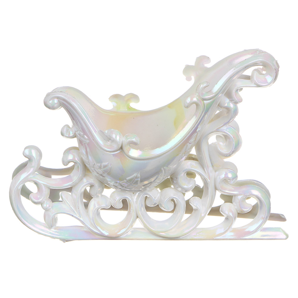 СНОУ БУМ Подвеска 14см, пластик, белый перламутр, 3 дизайна, арт.№ 376-715