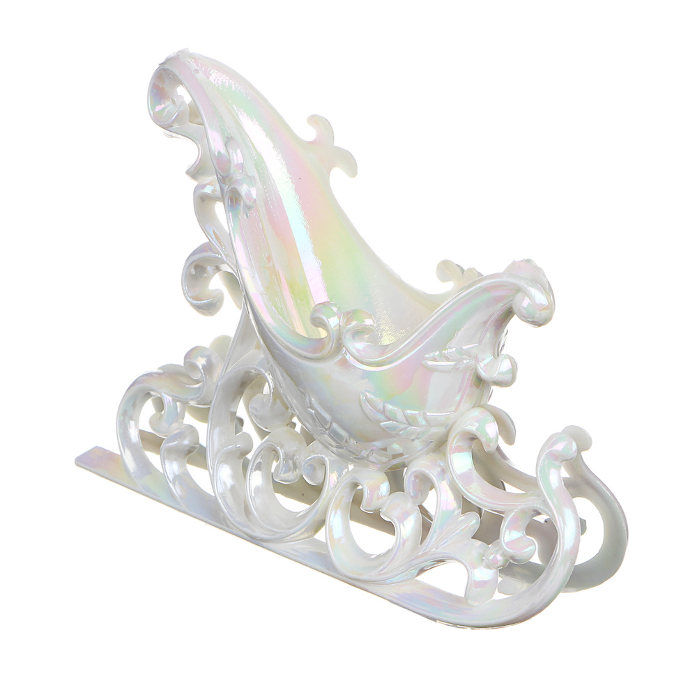 СНОУ БУМ Подвеска 14см, пластик, белый перламутр, 3 дизайна, арт.№ 376-715