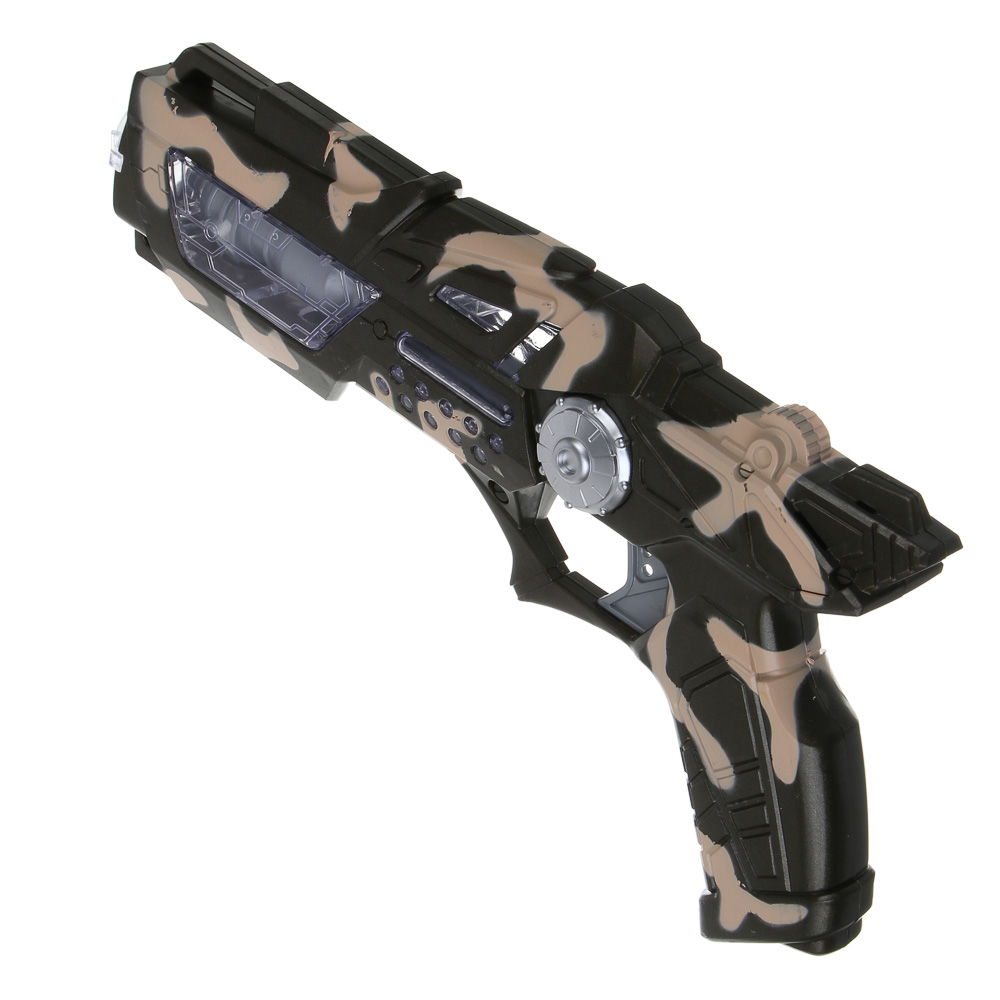 ИГРОЛЕНД Пистолет "Ночной штурм", свет, звук, вибрация, 3хАА, HIPS, 18х3,5х34 см , 2 дизайна, арт.№ 261-792