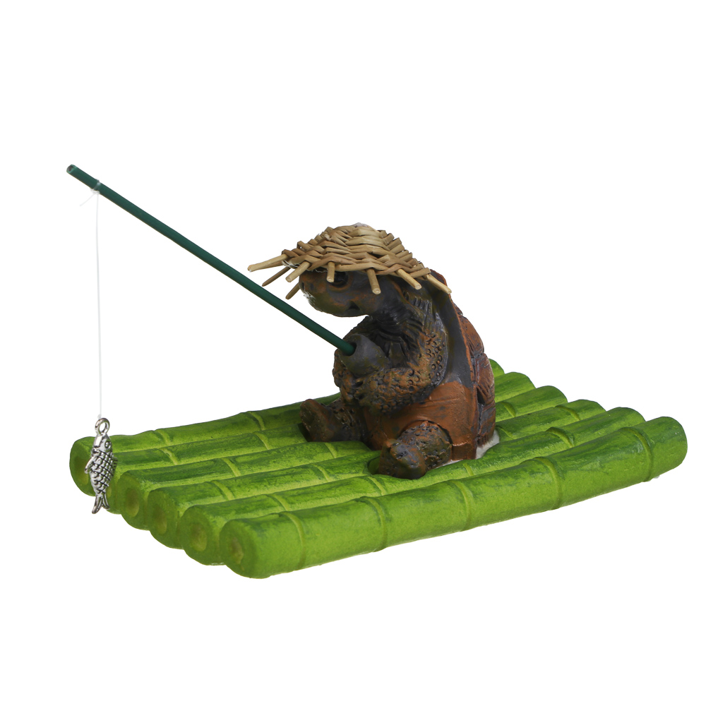 Фигурка для украшения пруда "Черепаха" тм INBLOOM, 11,5 см, ПВХ, полистоун, арт.№ 171-032