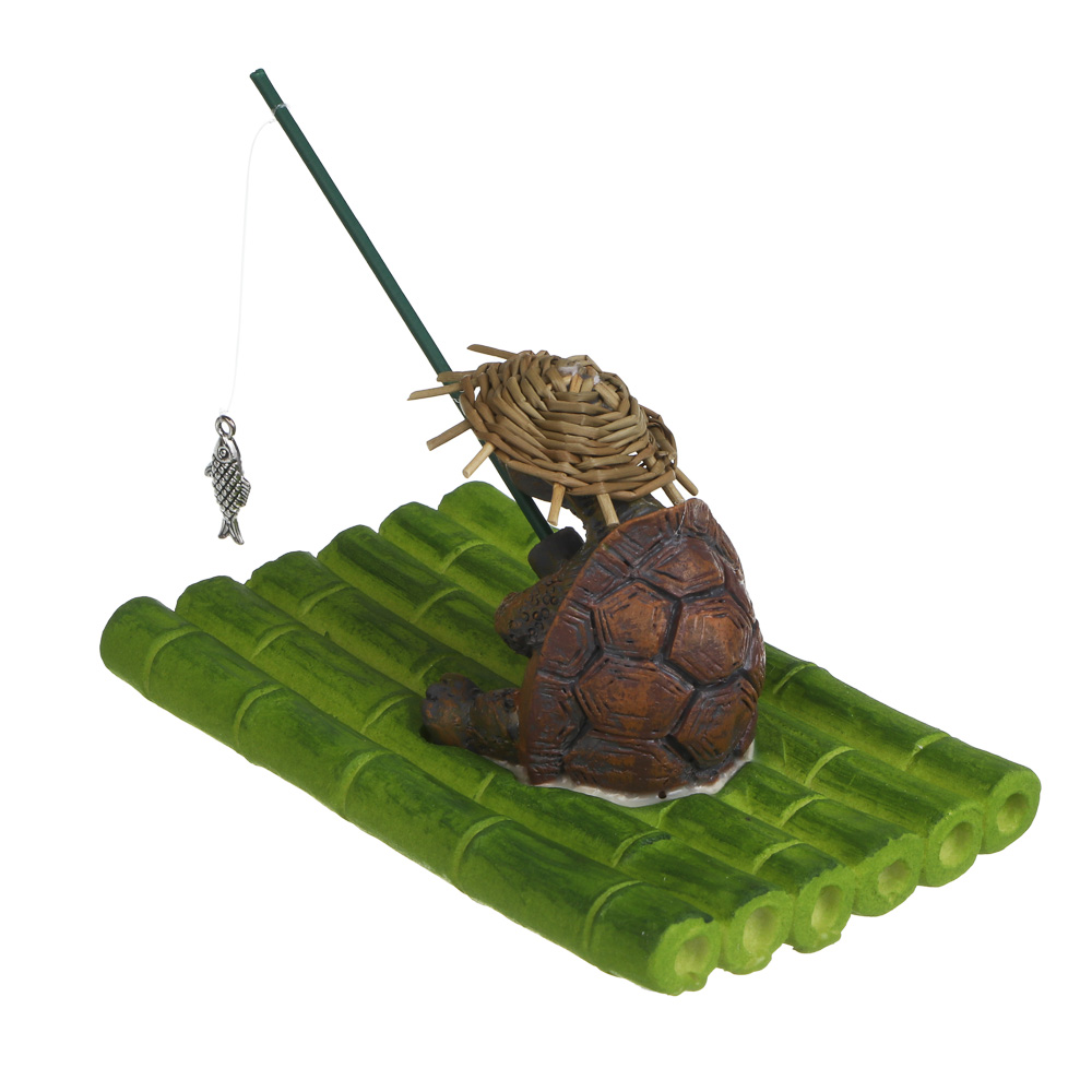 Фигурка для украшения пруда "Черепаха" тм INBLOOM, 11,5 см, ПВХ, полистоун, арт.№ 171-032