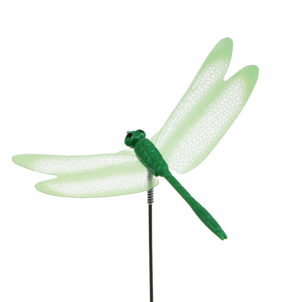 Фигурка на стержне "Стрекоза" тм INBLOOM, 5х9х25см, ПВХ, металл, арт.№ 153-196