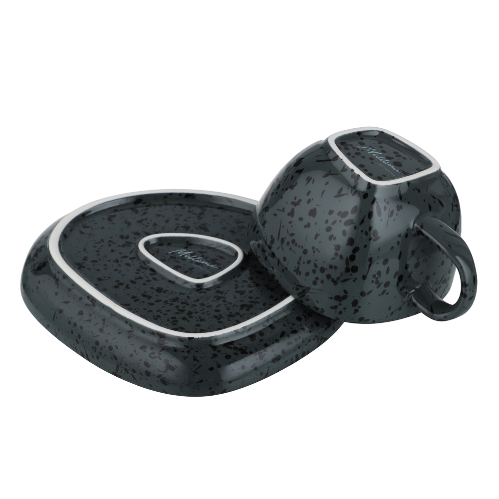 MILLIMI Оникс Набор чайный 2пр, 250мл, 15см, фарфор, арт.№ 816-056