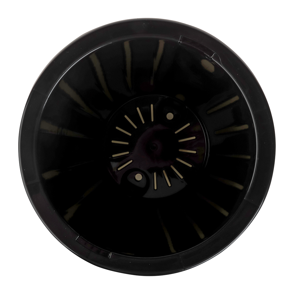 Кашпо для цветов со вставкой "Вдохновение" 4,5л, d21,5см; h17,9см, цвет белый/чёрный, арт.№ 164-419