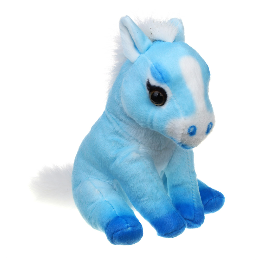 СНОУ БУМ Сувенир Лошадка 23x16x14см, голубой, полиэстер, арт.№ 394-546