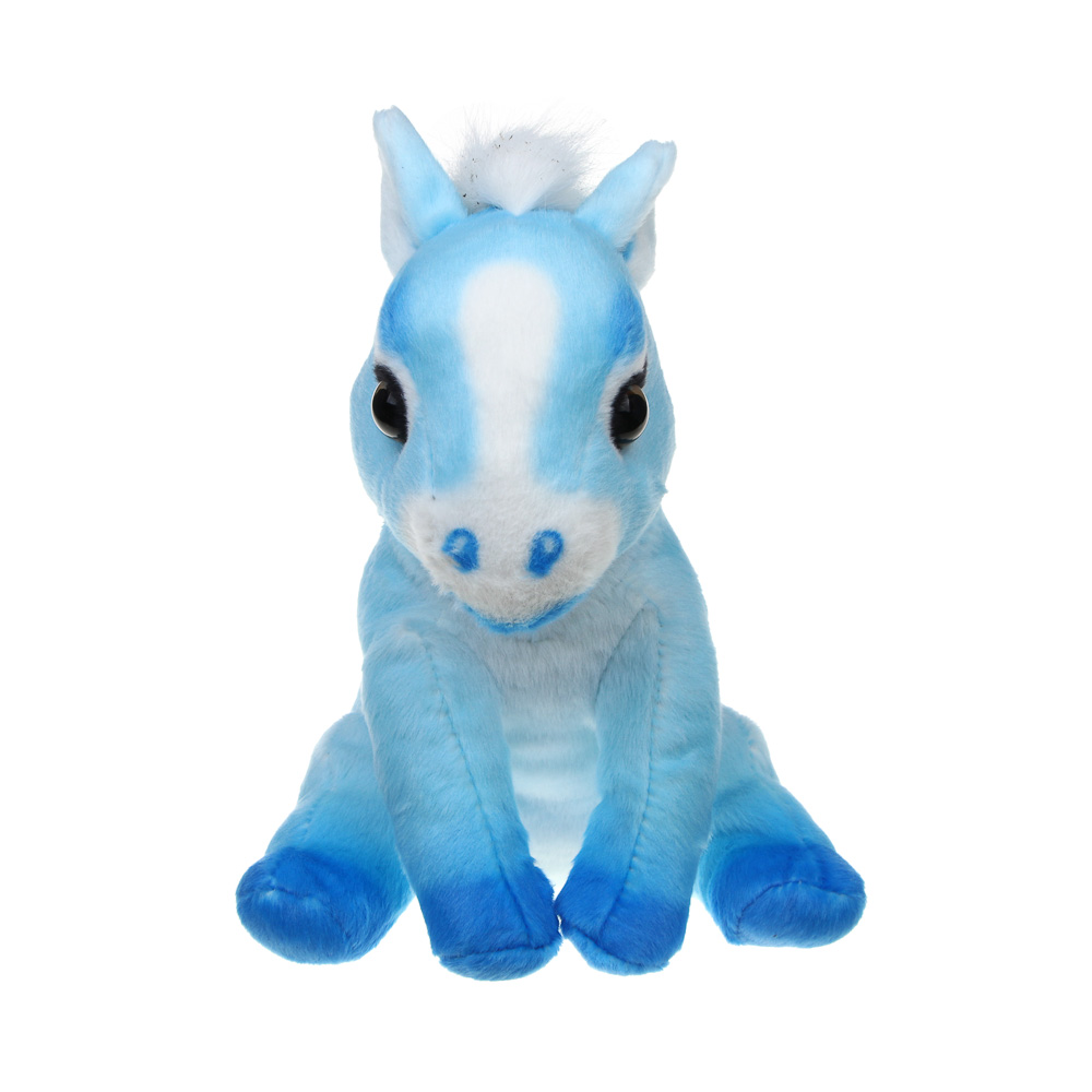СНОУ БУМ Сувенир Лошадка 23x16x14см, голубой, полиэстер, арт.№ 394-546