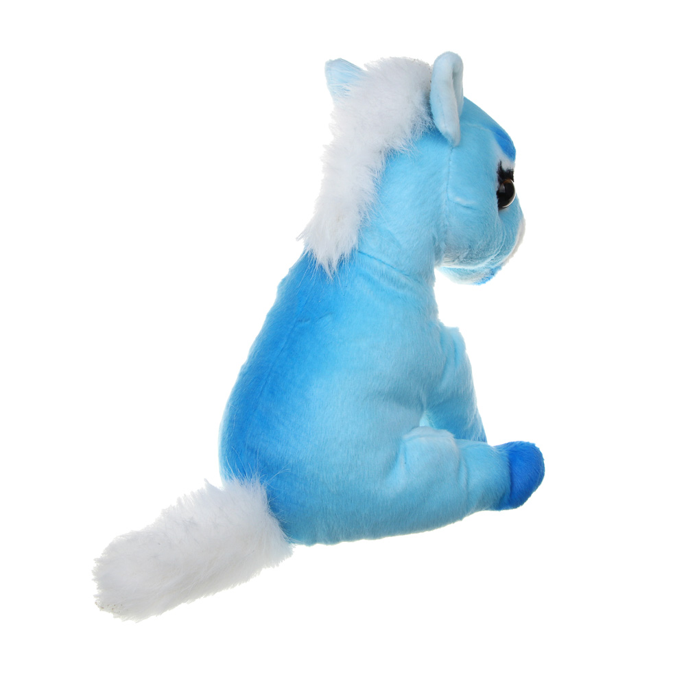 СНОУ БУМ Сувенир Лошадка 23x16x14см, голубой, полиэстер, арт.№ 394-546