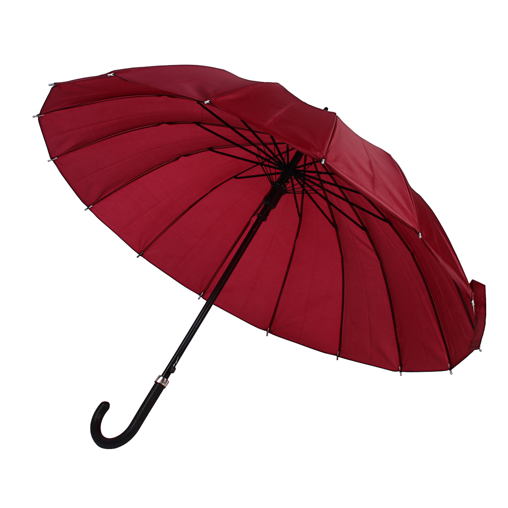Зонт-трость универсальный, диаметр 98см, 16 спиц, металл, полиэстер, 4 цвета, арт.№ 302-412