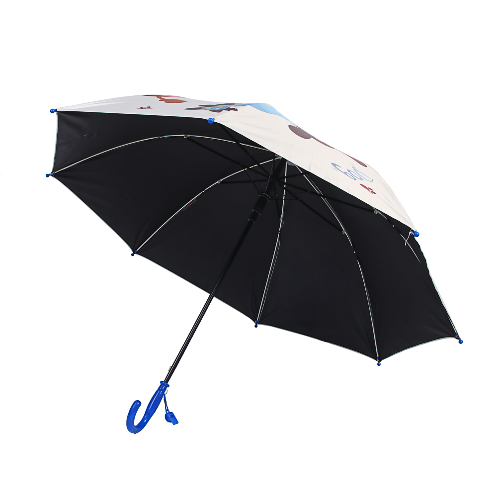 Зонт-трость детский, диаметр 96 см, 8 спиц, металл, пластик, PG, 3 дизайна, арт.№ 302-413