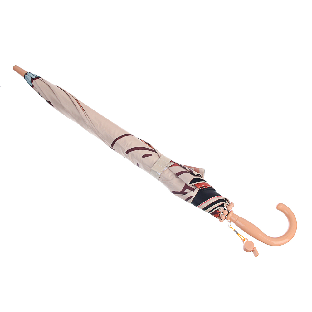 Зонт-трость детский, диаметр 96 см, 8 спиц, металл, пластик, PG, 3 дизайна, арт.№ 302-413