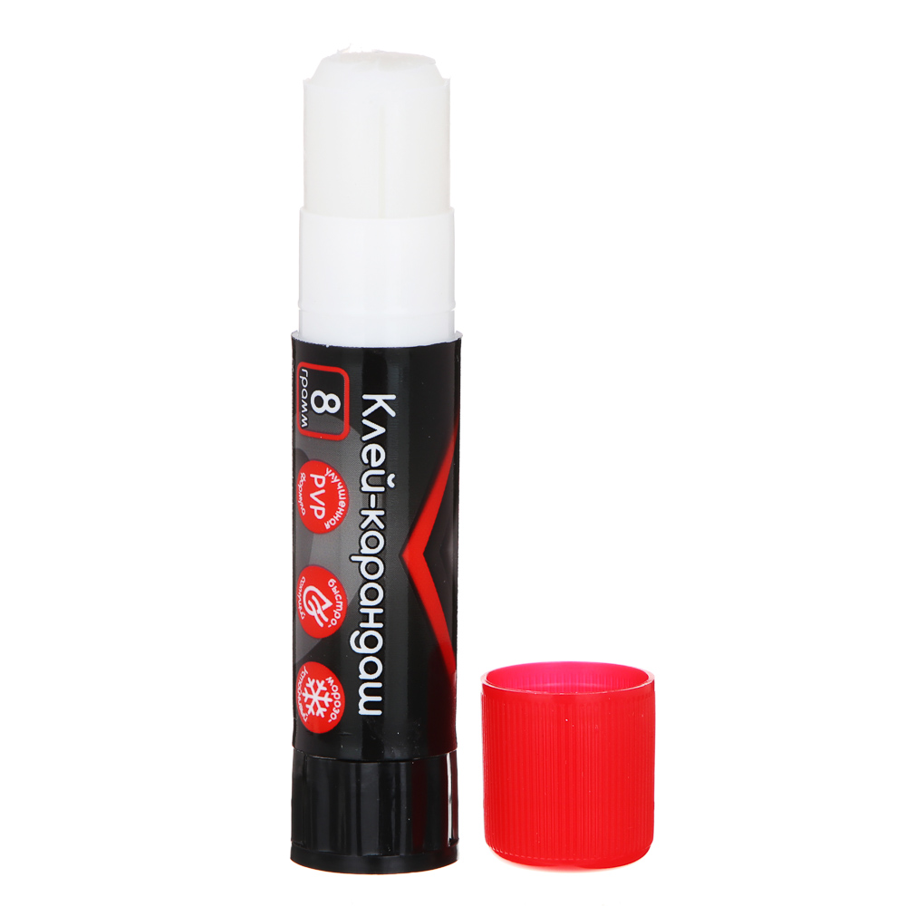 Клей-карандаш ClipStudio Альфа 8 грамм, быстросохнущий, улучшенная формула на основе PVP, арт.№ 586-024