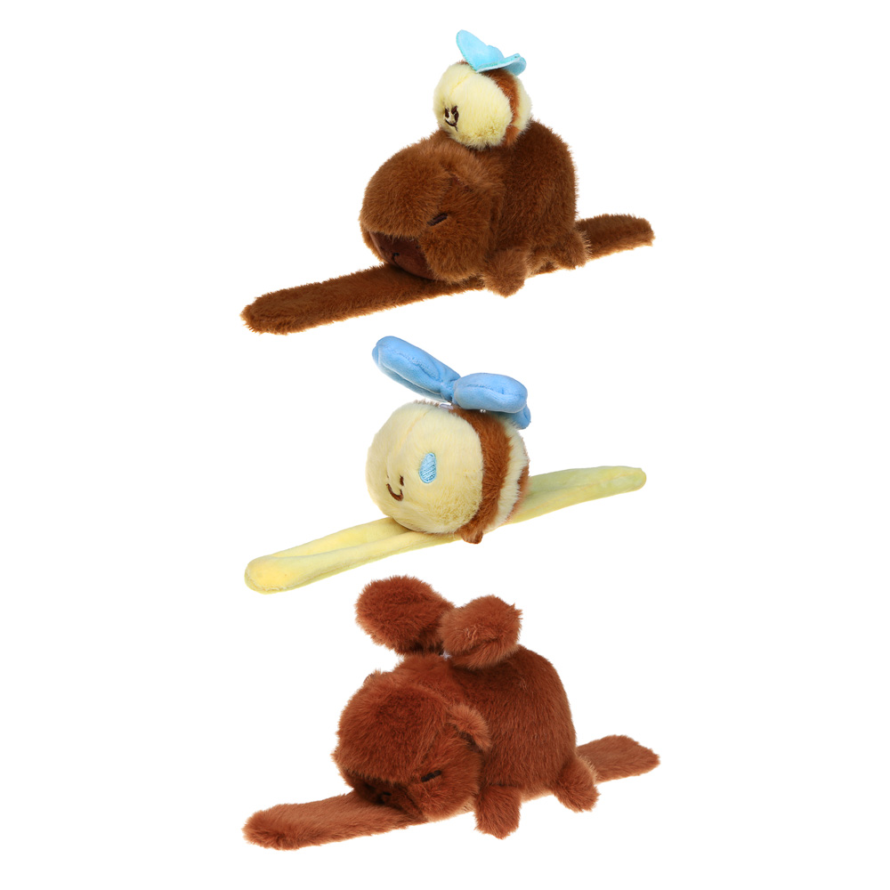 ИГРОЛЕНД Игрушка мягкая на браслете "Заводнушка" 20 см, полиэстер, пластик, 3 диз., арт.№ 264-446