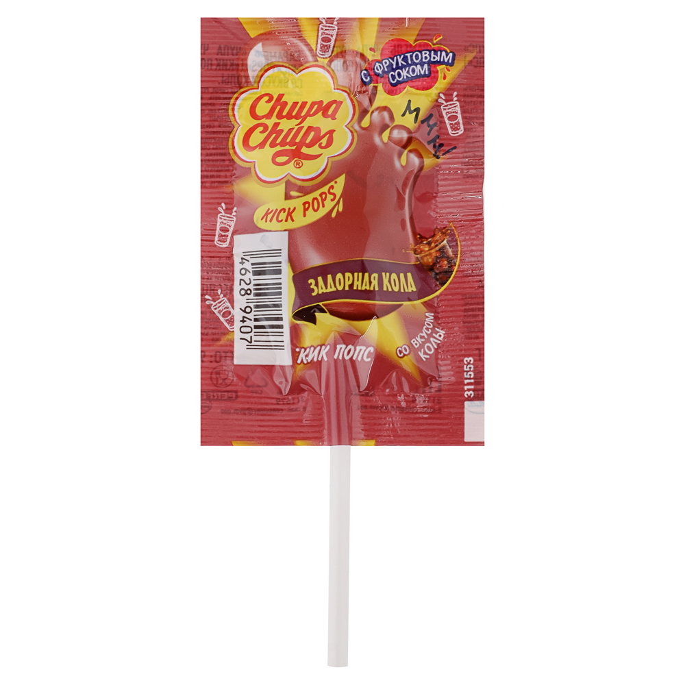 Карамель Chupa Chups Kick Pops, 9 г, арт.№ 347-594