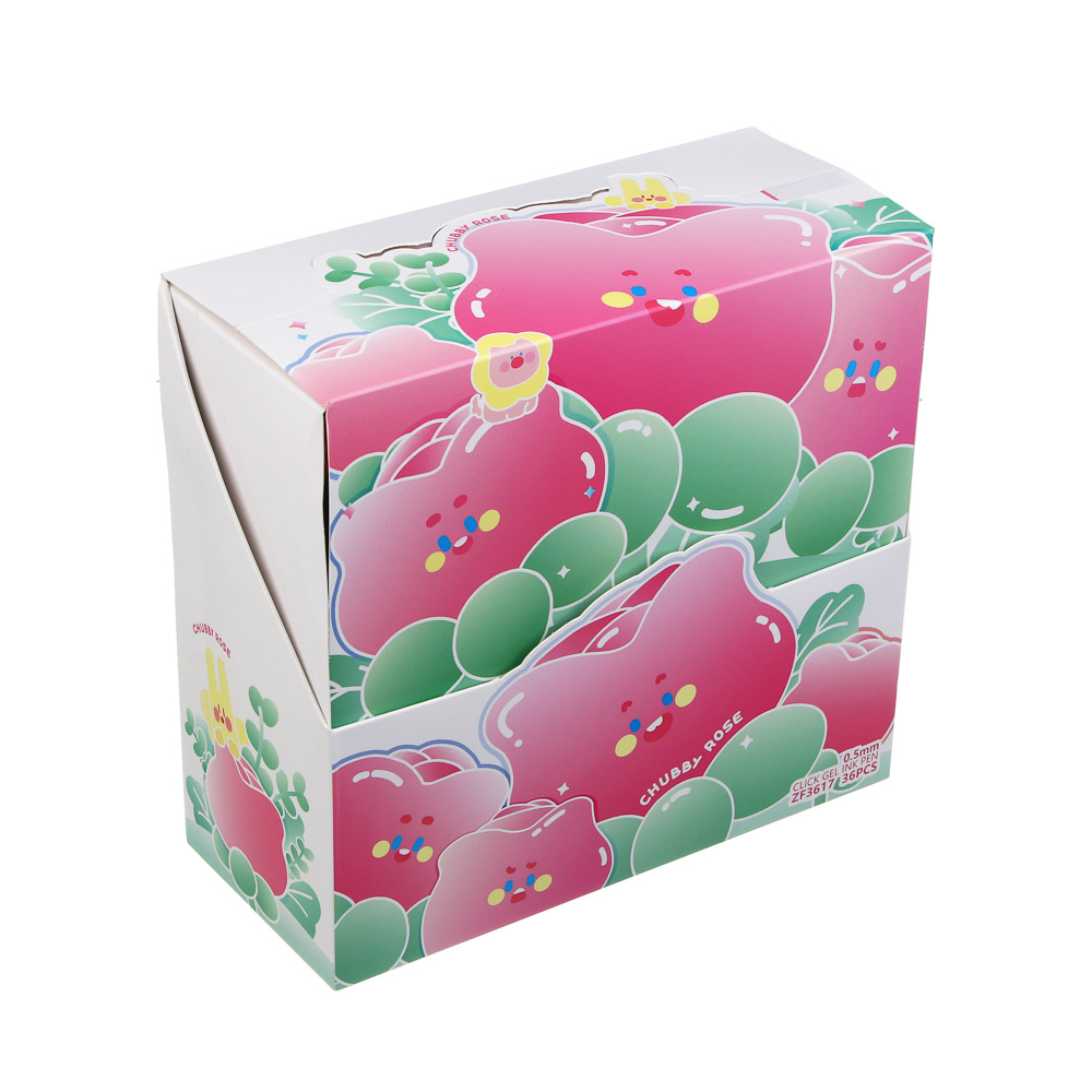 Ручка гелевая силиконовая синяя "Роза", 3 вида, шоу-бокс, арт.№ 591-321