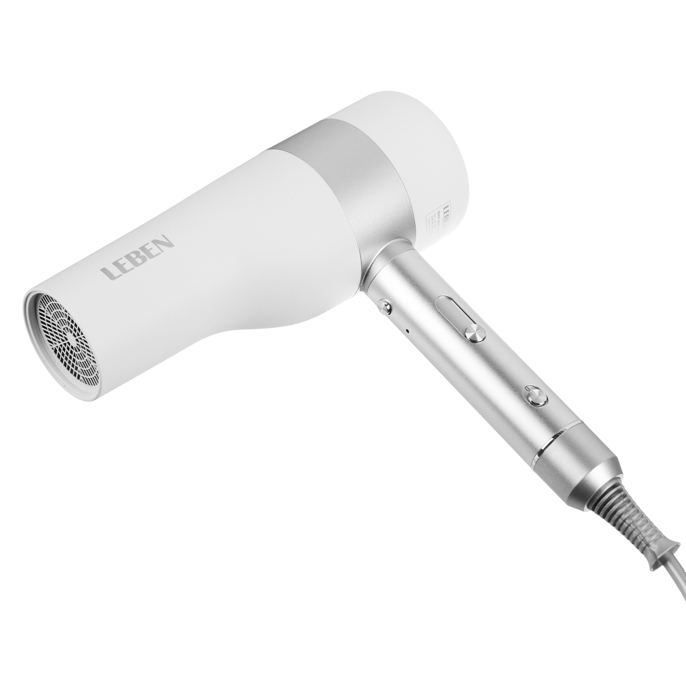 LEBEN Фен для волос премиум с плавной рег. скор. индик. ионов 2000Вт ...