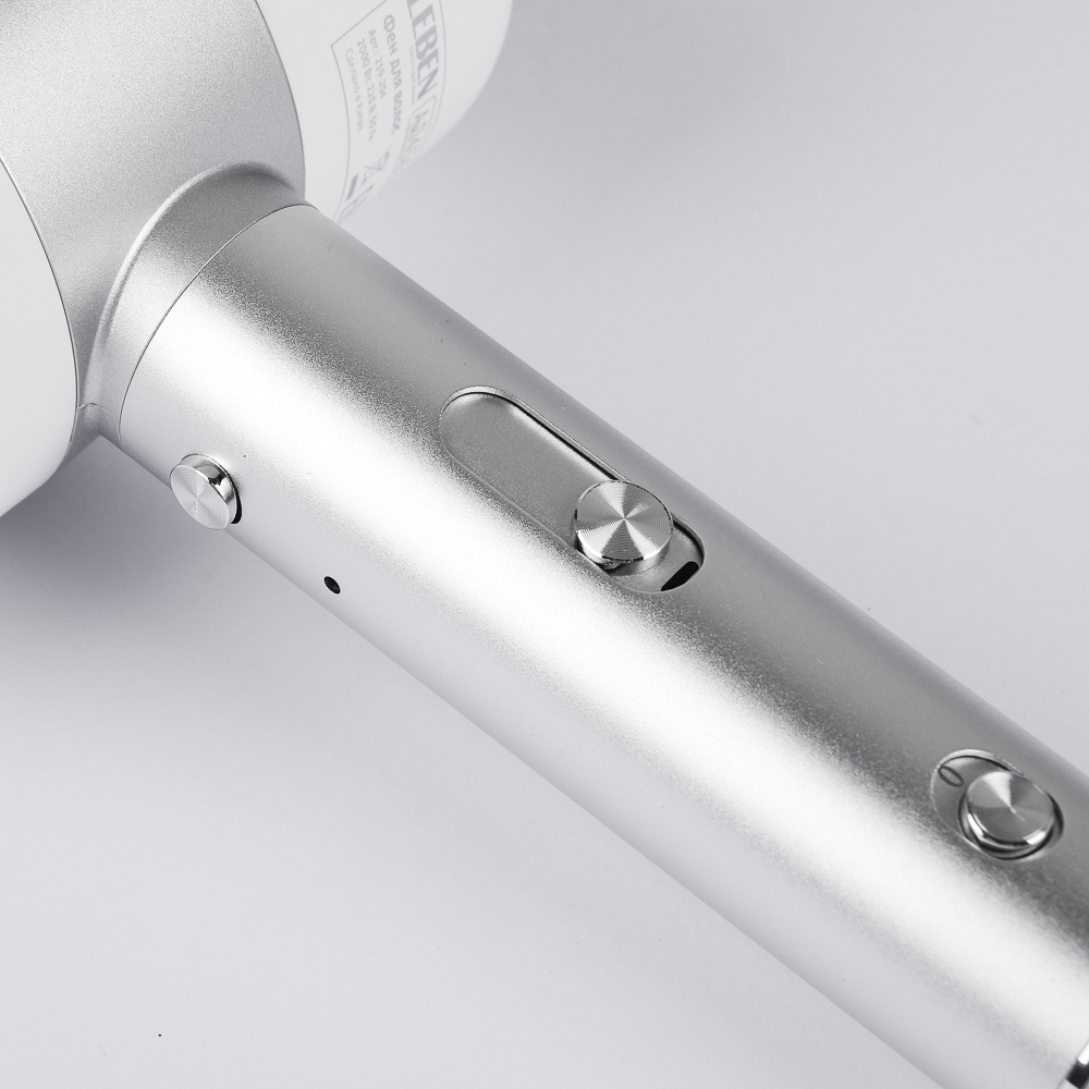 LEBEN Фен для волос премиум с плавной рег. скор. индик. ионов 2000Вт ...