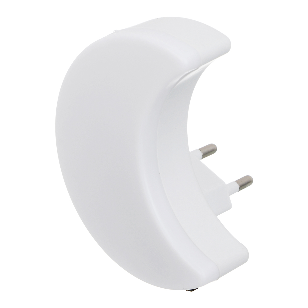 Светильник-ночник в розетку BY Месяц светодиодный, 1Вт, 9см, 230В, пластик, белый, арт.№ 417-188