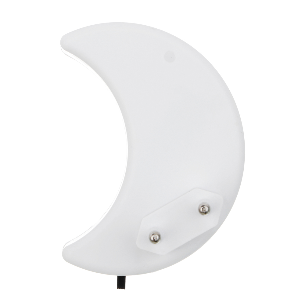 Светильник-ночник в розетку BY Месяц светодиодный, 1Вт, 9см, 230В, пластик, белый, арт.№ 417-188