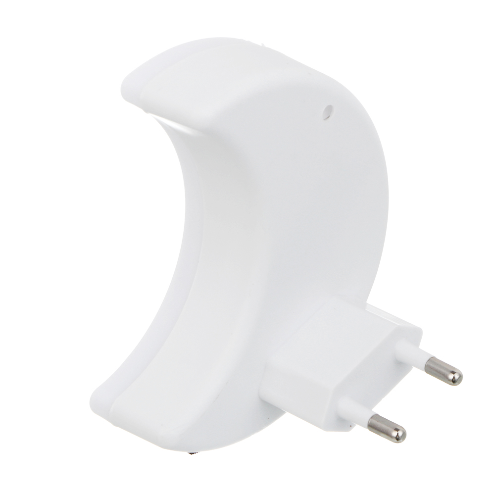 Светильник-ночник в розетку BY Месяц светодиодный, 1Вт, 9см, 230В, пластик, белый, арт.№ 417-188