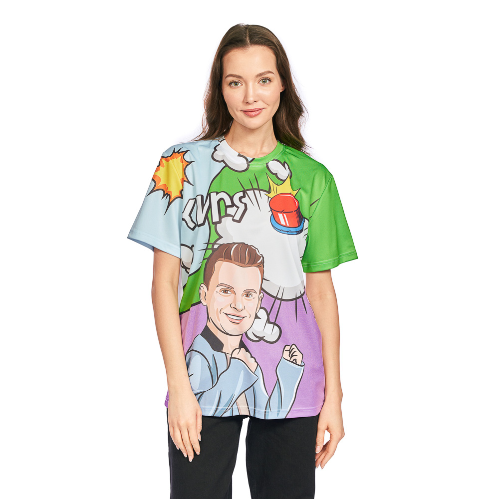 Футболка спортивная для взрослых «КИРЯ», размер XL, 100% полиэстер, комикс, арт.№ 006-027