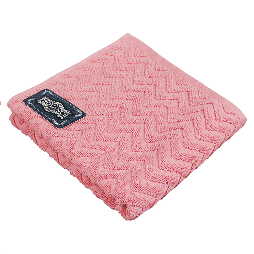 PROVANCE Зигзаг Полотенце махровое, 100% хлопок, 50х90см, 450гр/м, коралл, арт.№ 489-179