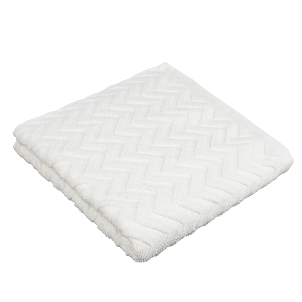 PROVANCE Зигзаг Полотенце махровое, 100% хлопок, 50х90см, 450гр/м, молочный, арт.№ 489-178