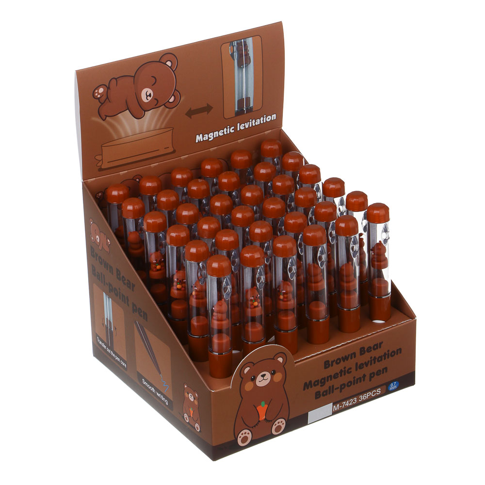 Ручка шариковая синяя, "Капибара", с магнитом, шоу-бокс, арт.№ 591-280