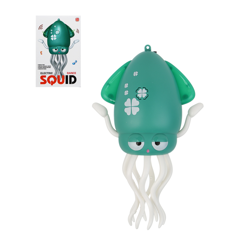 ИГРОЛЕНД Игрушка музыкальная "Осьминожка", звук, свет, движ., USB, 3.7V, 500mA, 12,6х8,2х20,5см, арт.№ 272-877