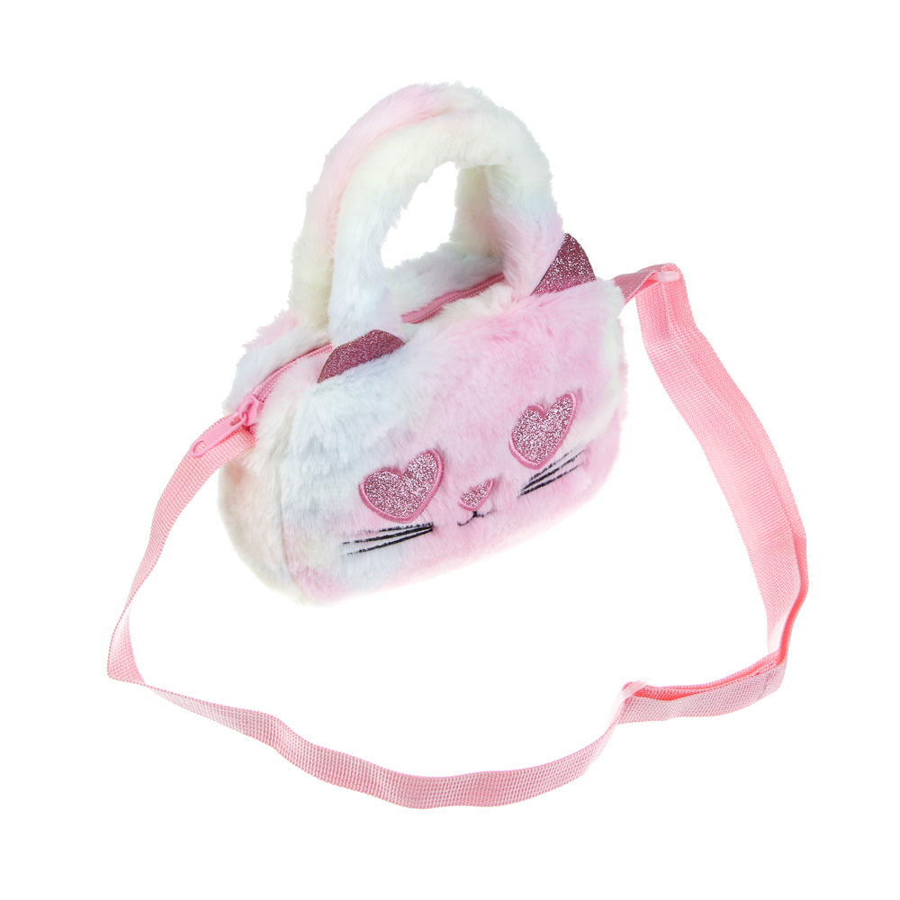 Сумка детская мягкая "Котёна", полиэстер, тм ИГРОЛЕНД, 17х12 см, арт.№ C46-006