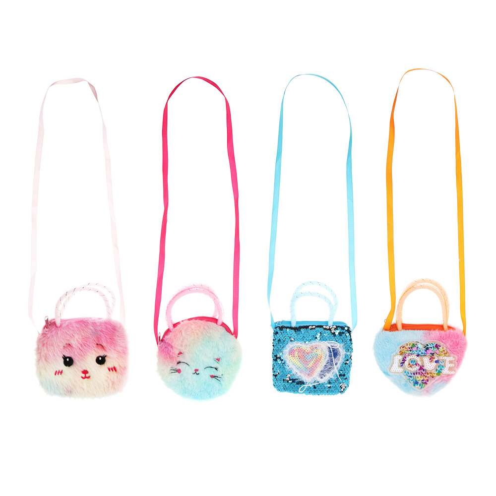 Сумка детская мягкая "Малышка", полиэстер, тм ИГРОЛЕНД  13,5х13,5 см, арт.№ C46-007