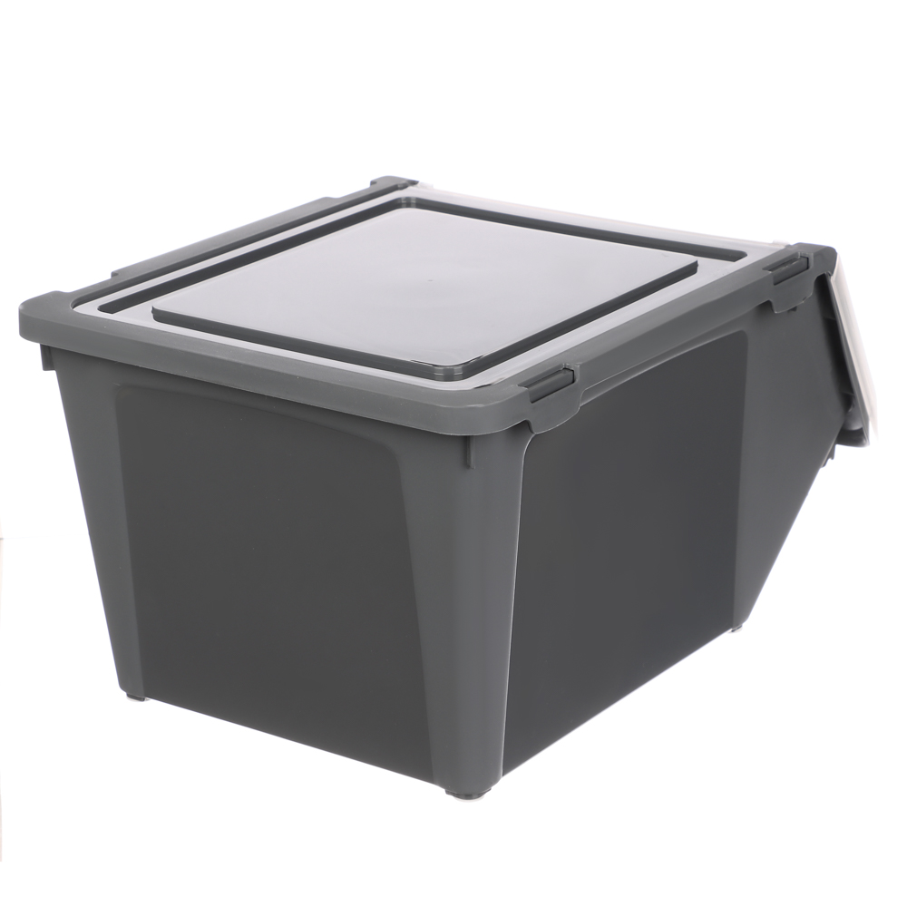 Контейнер для овощей, 35х25,5х19 см, 11л, пластик, цвет серый, арт.№ 422-055